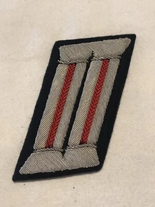 German WWII - Collar Tab Single RH - MP Officers - Feldgendarmerie? Orange/Red? - Picture 1 of 4