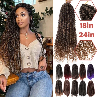Ombre Spring Twist Passion Twist Afro Crochet Braiding Hair extensions as Human - Image 1 of 4