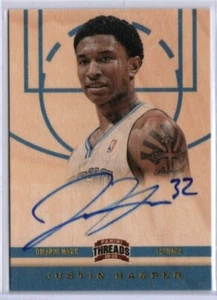 2012-13 Panini Threads Basketball Justin Harper AUTO ROOKIE MAGIC - Picture 1 of 1
