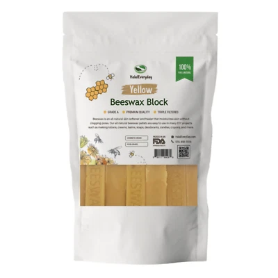 Beeswax Blocks - Yellow White 100% Pure Triple Filtered Cosmetic Food Grade A - Image 1 of 4