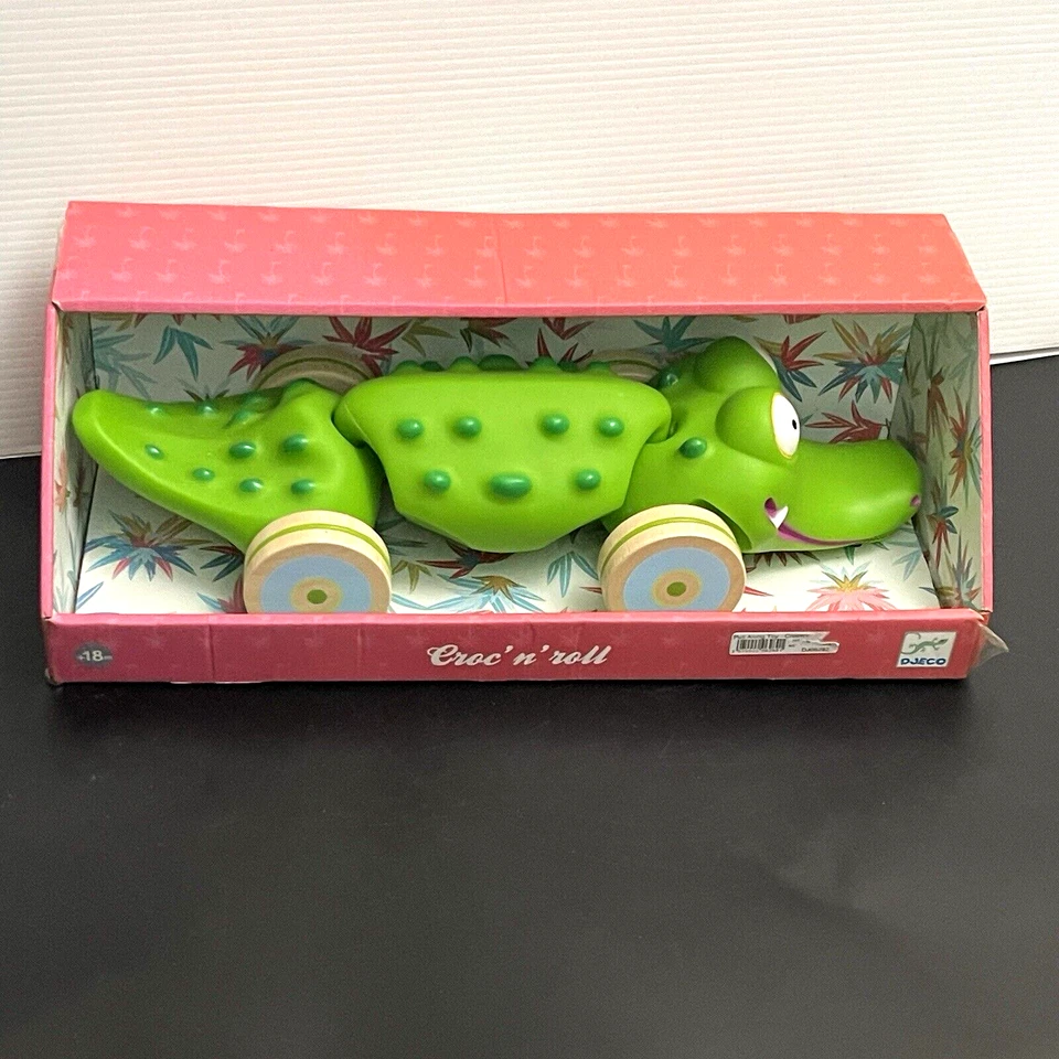 Детские веселые игрушки DJECO CROC N ROLL PULL AGR 18 мтс+ редкая находка - Изображение 1 из 4