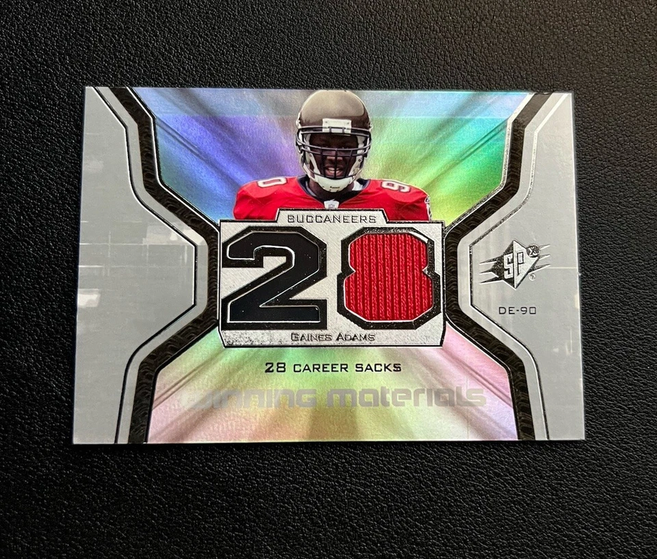 2007 SPx Winning Materials Stats Gaines Adams #WMS-AD Rookie RC Buccaneers - Image 1 of 2