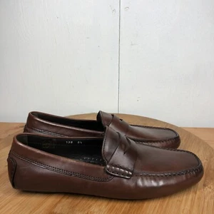 To Boot New York Shoes Mens 8.5 Brown Leather Driving Loafers Casual Mocs - Picture 1 of 13
