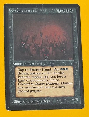 MTG DEMONIC HORDES Beta (OldManMTG 007-718) - Image 1 of 4