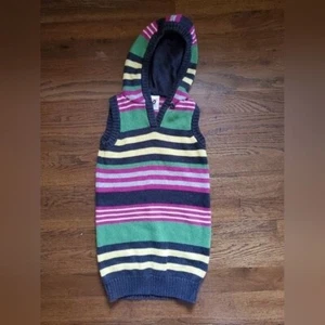 GYMBOREE Girls 4 Merry and Bright striped hoodie sweater jumper - Picture 1 of 7