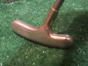 Putter de cabeza chapada en oro 24K de golf vintage Custom Award muy buen origen Estado - Imagen 1 de 11