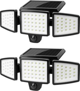 LE Solar Flood Lights Outdoor, Motion Activated Security Lights, 2 Packs - Picture 1 of 7