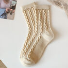 5 Pairs Women‘s Solid Cotton Retro Breathable Stockings