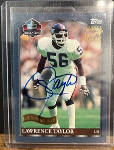LAWRENCE TAYLOR 1999 TOPPS CERTIFIED HALL OF FAME AUTO SP SSP - Picture 1 of 2