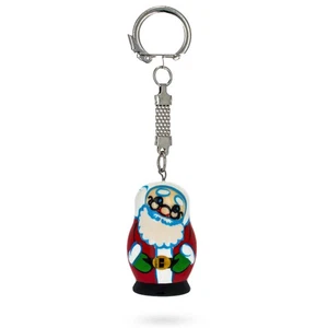 Santa Wooden Key Chain - Picture 1 of 2