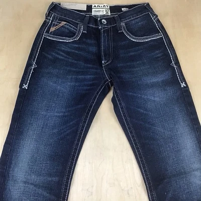 Jeans rectos Ariat serie M5 para hombre lavado ruiseñor vaquero occidental 30x34 Foto 1 de 4