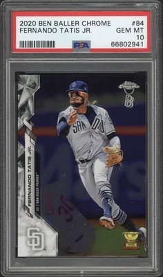2020 Ben Baller Chrome Fernando Tatis Jr. Rookie Cup #84 PSA 10 GEM MT Padres - Image 1 of 2