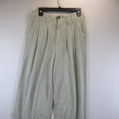 Pantalón plisado Double Zero Y2K para mujer XS cintura alta verde menta años 90 nuevo con etiquetas Foto 1 de 4
