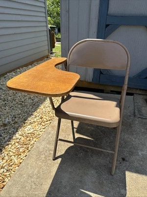 ✨Combo de silla de metal plegable adjunta de escritorio escolar Norcor EE. UU. de colección tamaño adulto ✨ Foto 1 de 4