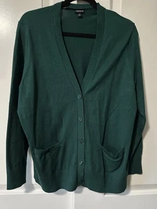 TORRID - Cardigan fidanzato - verde - taglia 0 (12) - bottoni davanti ~ scollo a V - Foto 1 di 4