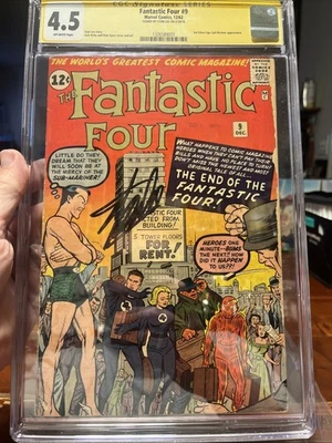 FANTASTIC FOUR #9 CGC 4.5 SS Signed Autograph STAN LEE - ONLY 33 Copies Exist! - Image 1 of 4
