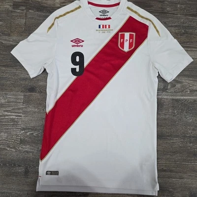 2018 Umbro Перу домашняя футболка футболиста Паоло Герреро мужская S чемпионат мира Россия - Изображение 1 из 4