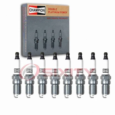 8 pc Champion Double Platinum Spark Plugs for 1991-2011 Lincoln Town Car pw - Image 1 of 4