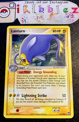 Lanturn 15/108 NM Non Holo Rare EX Power Keepers Pokemon Card! - Image 1 of 2