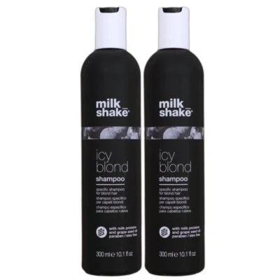Milk Shake Icy Blond Shampoo 2 x 300 ml für blondes Haar Silbershampoo Set