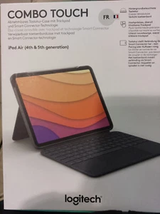 Logitech Combo Touch Tastaturhülle für Apple iPad Air 4. Gen Oxford FRAN Beschr. - Bild 1 von 4