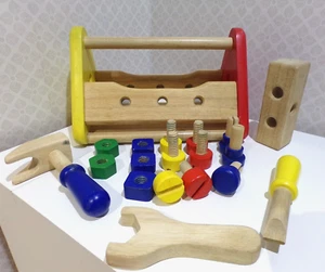 Wooden kids TOOLBOX & TOOL SET Pintoy - Picture 1 of 5