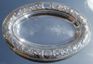 RED STAR LINE SS BELGENLAND ERA 1ST CLASS SILVER PLATED 15" FRUIT PLATTER C-1919 - Picture 1 of 12