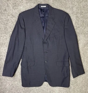 Colombo Borgosesia italy Super 150s Wool Black 3 todays man Button Blazer 40 R - Picture 1 of 15
