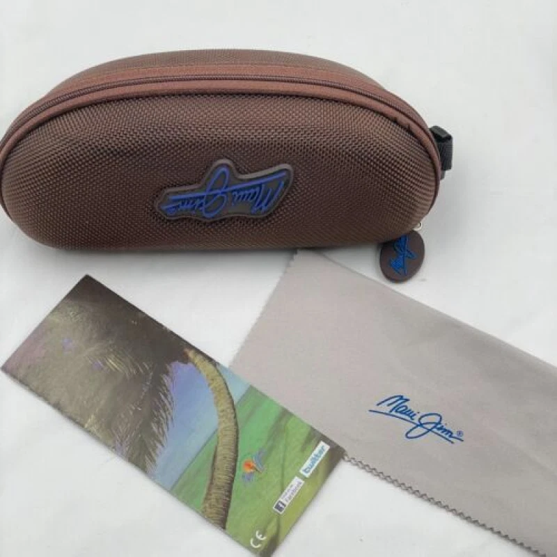 MARKENLOS HOT Maui Jim Sunglasses Case Zip Around Clip Hard Protective Case Cleaning Cloth