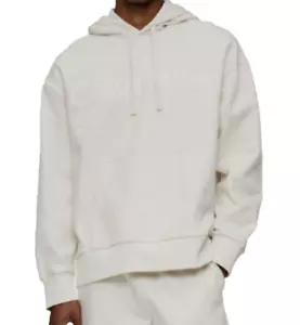 Calvin Klein men's Relaxed Fit Ivory Logo Print Hoodie - size XL -retail $89 - Picture 1 of 6