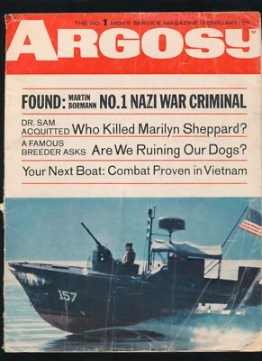 Argosy Service Men's Magazine Vietnam War PBR Martin Bormann Marilyn Sheppard 67 - Image 1 of 3