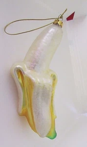 Peeled Banana Old World Christmas Glass Ornament - Picture 1 of 6