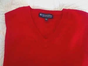 Hart Schaffner Marx 100% Extra Fine Merino Wool V-Neck Sweater Red Men's SZ L - Picture 1 of 8