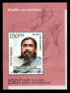 INDIA 2022 STAMP M/S SHRI AUROBINDO, PHILOSOPHER, POET, NATIONALIST . MNH - Picture 1 of 1