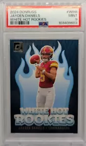 🏈2024 Panini Donruss White Hot Rookies Jayden Daniels RC SSP PSA9🏈 - Picture 1 of 3