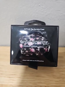 Wildflower AirPods Pro 2nd GEN CASE Black & Pink Floral Print - Picture 1 of 2