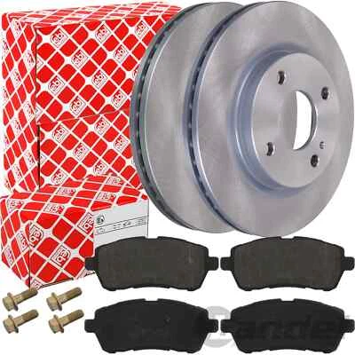 FEBI BREMSSCHEIBEN Ø258mm + BELÄGE VORNE für FORD FIESTA 6 VI MK6 Bj 2008 - 2017 - Bild 1 von 2