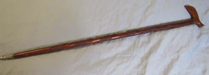Vintage Walking Cane/Stick W/ Steel Blade Reinforced Attachment 36” Nice Carving - Picture 1 of 6
