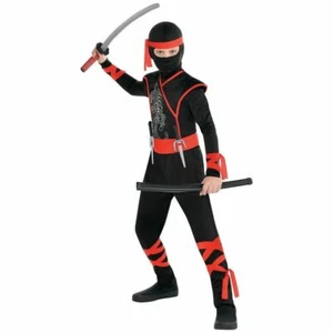 Shadow Ninja Boys Large Costume Red Black - Picture 1 of 2