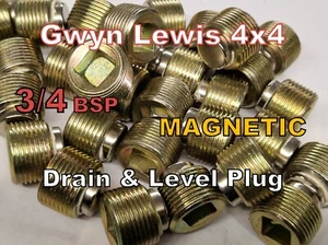 2 x Land Rover Discovery 1 Magnetic Diff Drain Plug Diff Filler Plug Level Plug - Picture 1 of 1