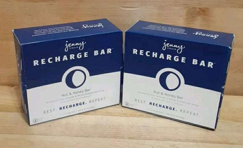 2CT: Jenny Craig NUT & HONEY RECHARGE BAR pecans almonds mac GLUTEN FREE 7pk - Image 1 of 4
