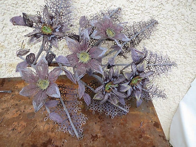 ANCIENNE COURONNE PERLE VERRE FLEUR 2 RELIGIEUX FRENCH ANTIQUE RELIGIOUS - Photo 1/4