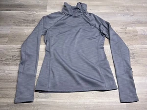 Athleta Womens Pullover Running Sweatshirt Side Zip Mock Neck Thumb Holes Size S - Picture 1 of 9