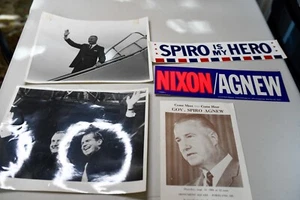 Richard Nixon Spiro Agnew Presidential Campaign Photographs Political Ephemera - Picture 1 of 5