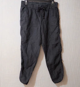 Caslon Leinenhose schwarz Pull On Knöchelschlitze Damen Petites S #H50-8 - Bild 1 von 9