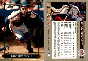 1992 Leaf Gold TODD HUNDLEY Baseball Card BC-7 New York Mets