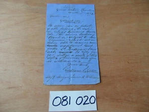 19. Jh. WALISISCHER BERGBAU HANDSCHRIFTLICHE HANDSCHRIFT BRIEF 1873 ZECHE GILLFACH SIGNIERT - Bild 1 von 2