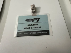 1991 United States GRAND PRIX Press Pass JOE RUSZ (Road & Track)   - 1991! - Picture 1 of 3
