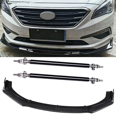 Front Bumper Lip Splitter Spoiler Kit Carbon Fiber For Hyundai Sonata Body Kit Foto 1 de 4