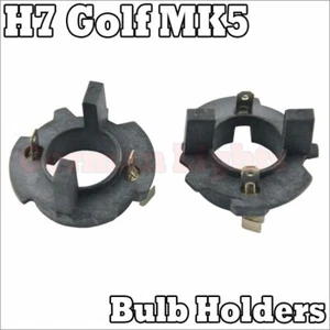 2X SOPORTE BOMBILLA H7 GOLF MK5 LÁMPARAS OCULTAS ADAPTADORES CONECTOR MONTAJE FARO H5 - Imagen 1 de 3